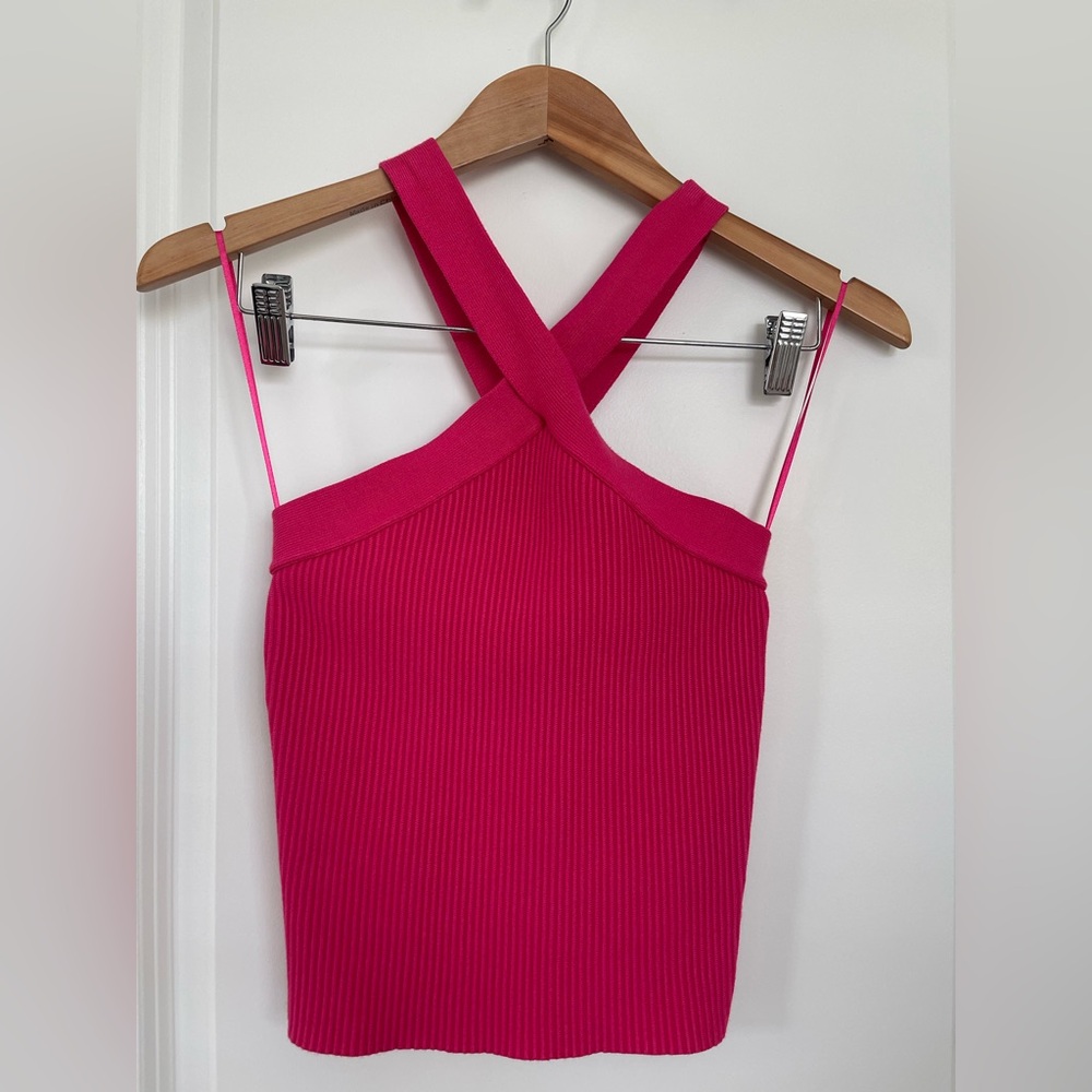 Strapless Hot Pink top